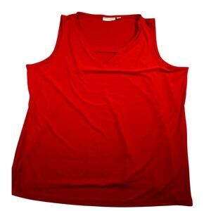 Susan Graver Fashion Designer Red Sleeveless Top - Size 2X